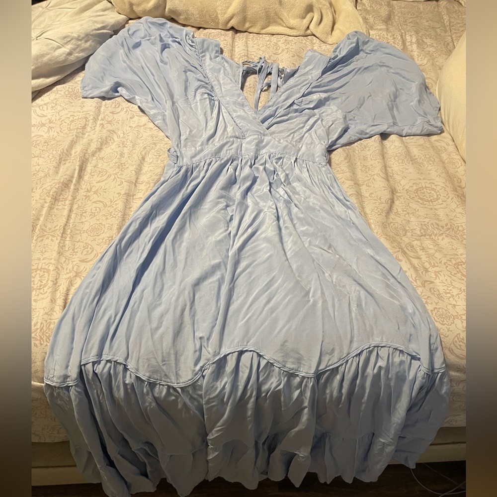 Maxi baby blue dress